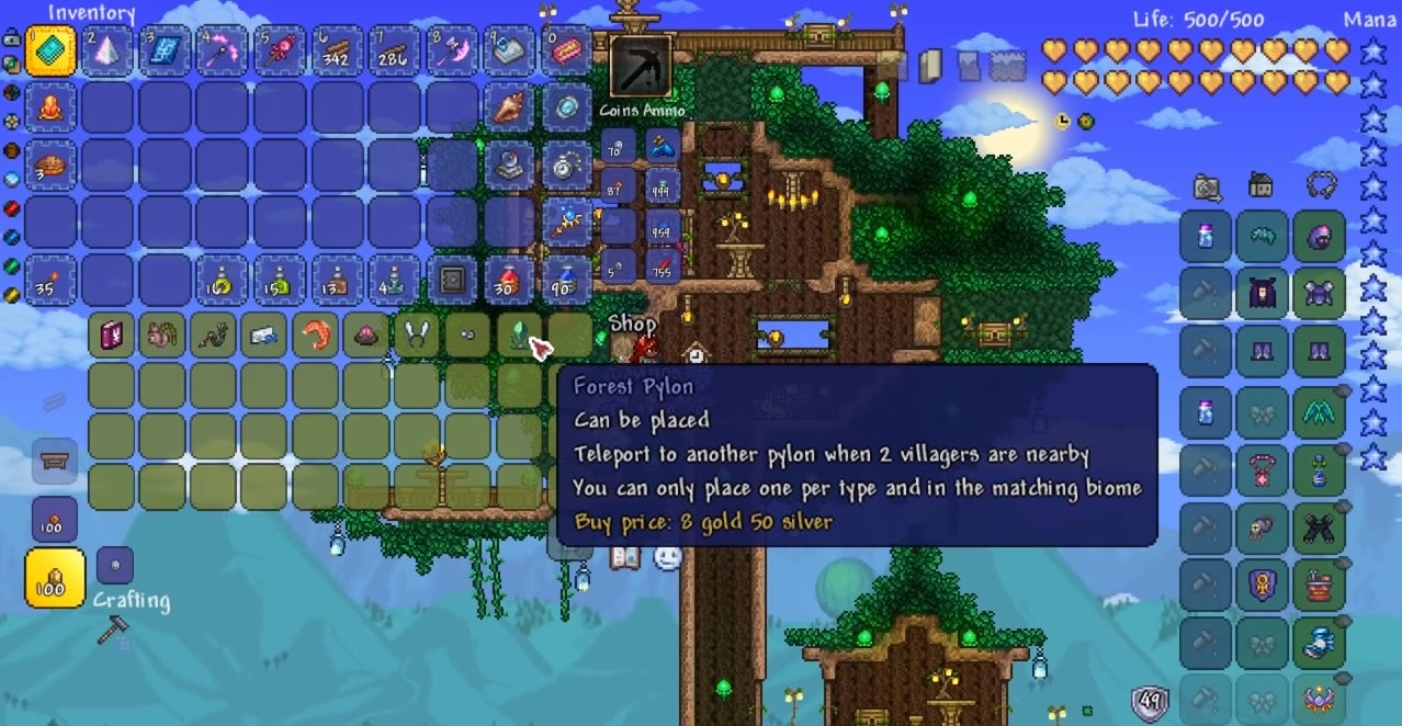 Terraria Pylons How to increase NPC happiness VG247